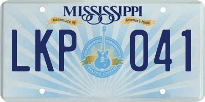 MS license plate LKP041