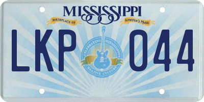 MS license plate LKP044