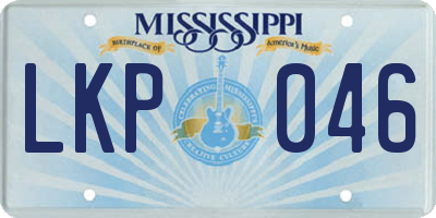 MS license plate LKP046