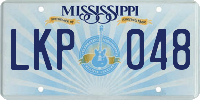 MS license plate LKP048