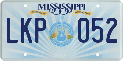 MS license plate LKP052