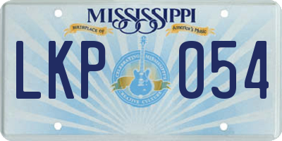 MS license plate LKP054