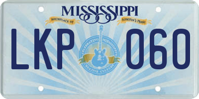 MS license plate LKP060