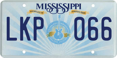 MS license plate LKP066