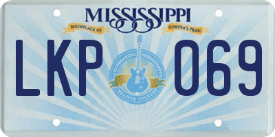 MS license plate LKP069
