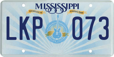 MS license plate LKP073