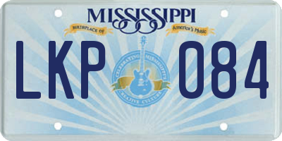 MS license plate LKP084