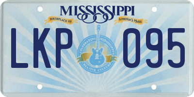 MS license plate LKP095