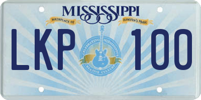 MS license plate LKP100