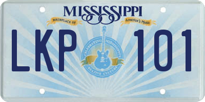 MS license plate LKP101