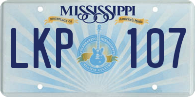 MS license plate LKP107
