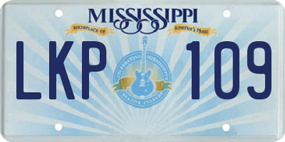MS license plate LKP109