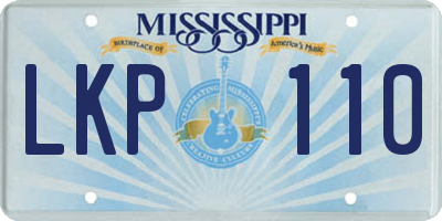 MS license plate LKP110