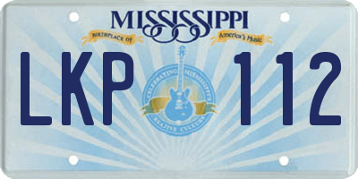 MS license plate LKP112