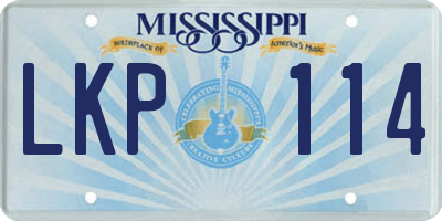 MS license plate LKP114