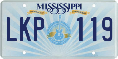 MS license plate LKP119