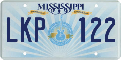 MS license plate LKP122