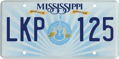 MS license plate LKP125