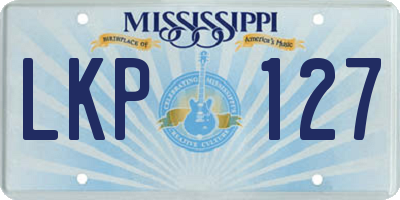 MS license plate LKP127