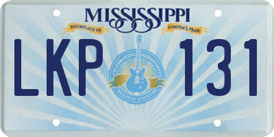 MS license plate LKP131