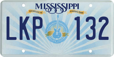 MS license plate LKP132