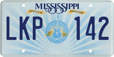 MS license plate LKP142