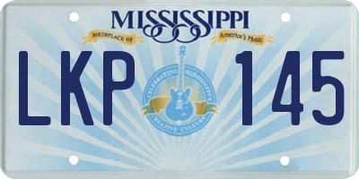 MS license plate LKP145