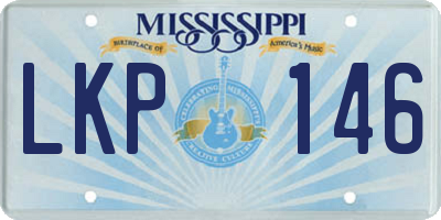 MS license plate LKP146