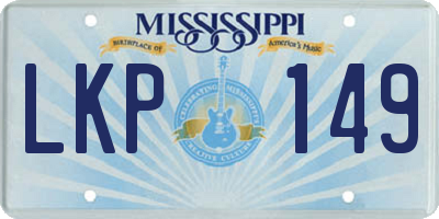 MS license plate LKP149