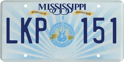 MS license plate LKP151