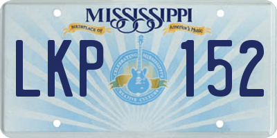 MS license plate LKP152
