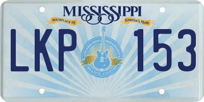 MS license plate LKP153