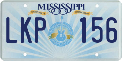 MS license plate LKP156