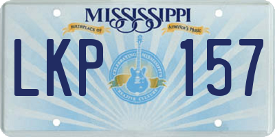 MS license plate LKP157