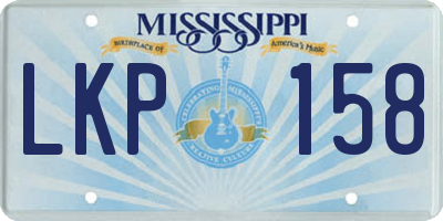 MS license plate LKP158