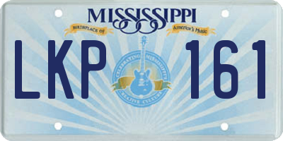 MS license plate LKP161