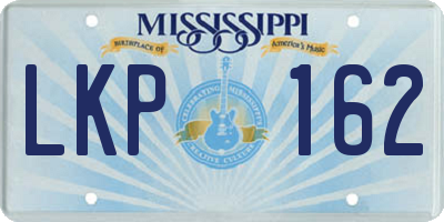 MS license plate LKP162