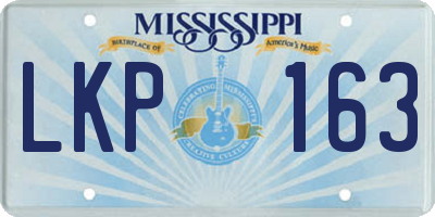 MS license plate LKP163