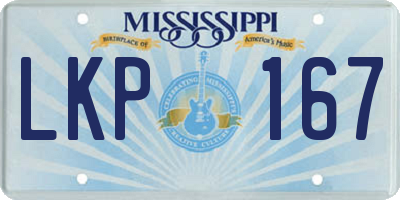 MS license plate LKP167