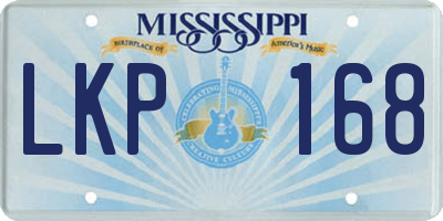 MS license plate LKP168