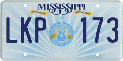 MS license plate LKP173