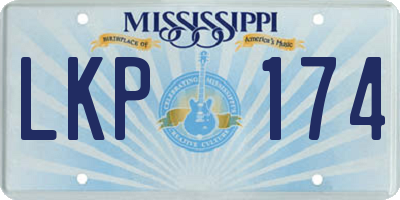 MS license plate LKP174