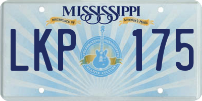 MS license plate LKP175