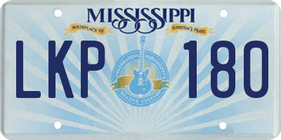 MS license plate LKP180