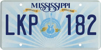 MS license plate LKP182