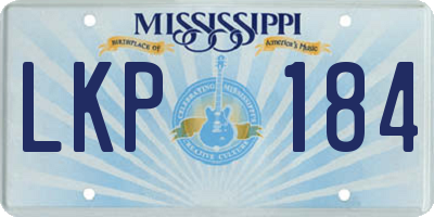 MS license plate LKP184