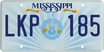 MS license plate LKP185