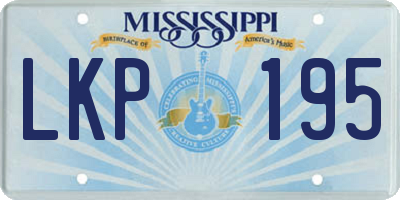 MS license plate LKP195