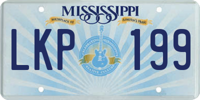 MS license plate LKP199