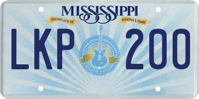 MS license plate LKP200